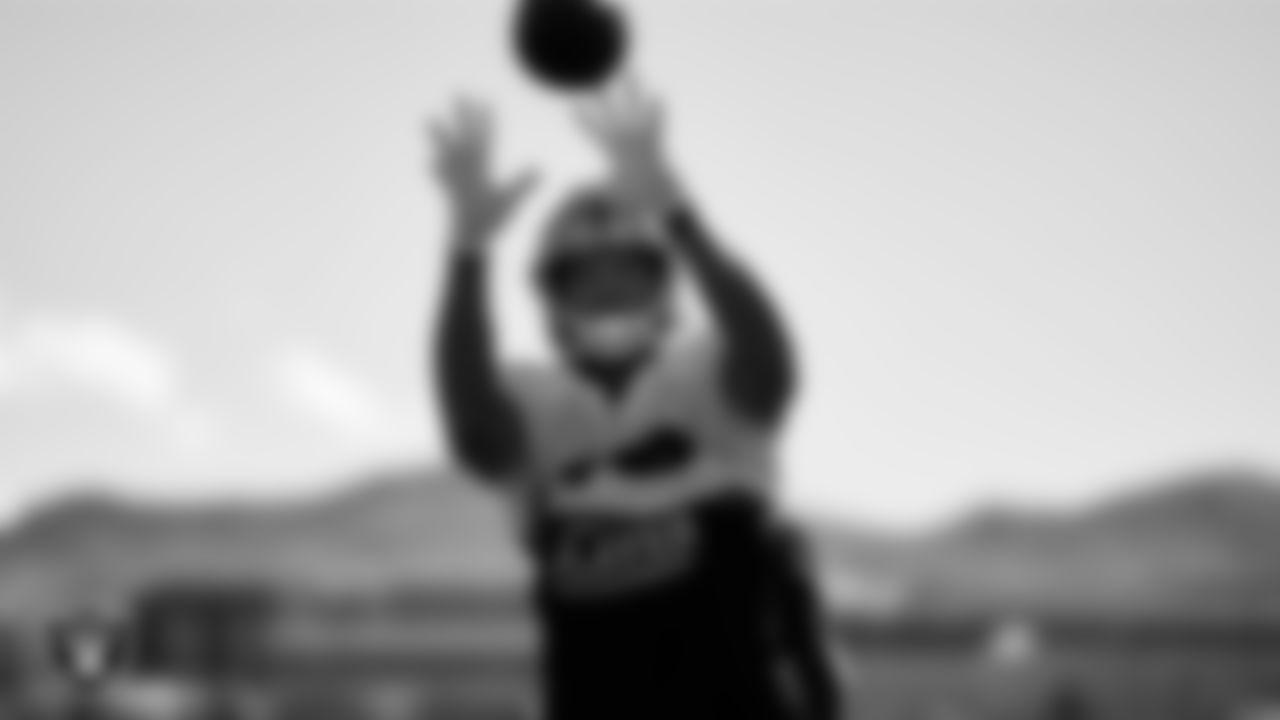 Las Vegas Raiders wide receiver Mack Hollins (10) during practice at Intermountain Healthcare Performance Center.