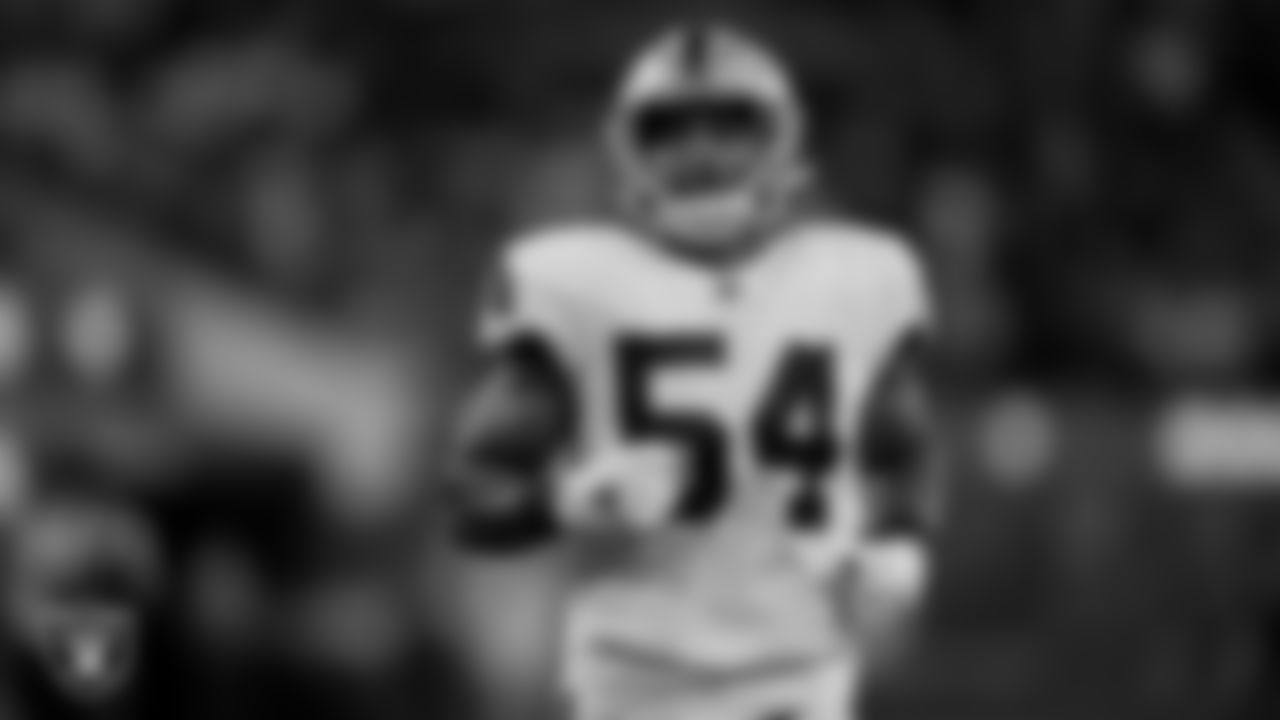 Las Vegas Raiders linebacker Max Richardson (54) during the preseason game against the Los Angeles Rams at SoFi Stadium.