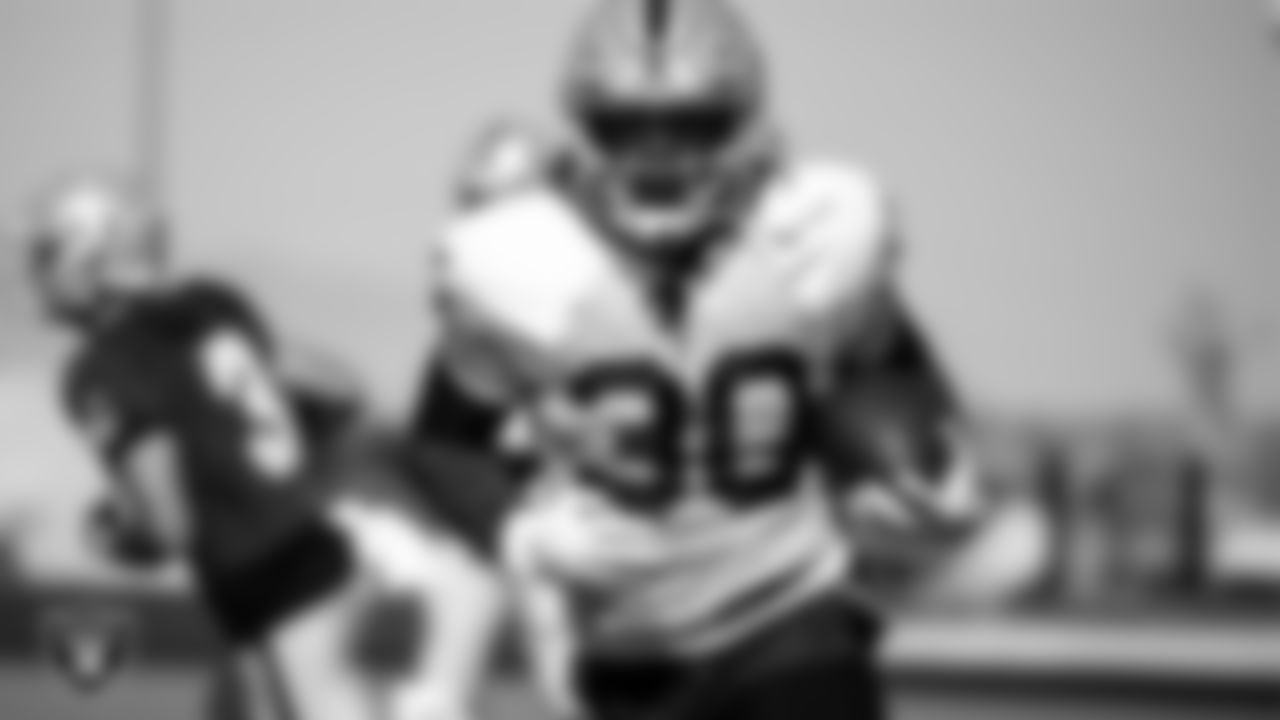 Las Vegas Raiders running back Jalen Richard (30) during practice.