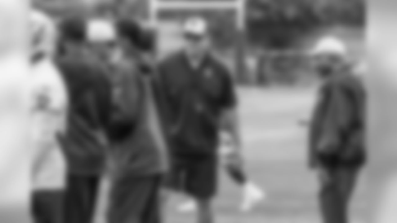Head Coach Jack Del Rio and Raiders Legend Clem Daniels
