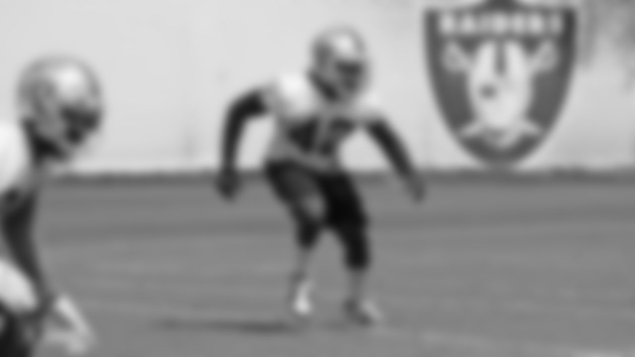 Raiders safety Karl Joseph (42) on the field for practice.