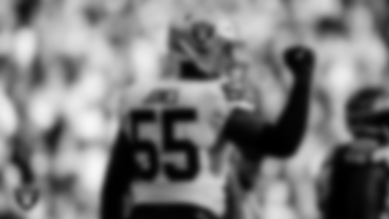 Las Vegas Raiders defensive end Chandler Jones (55) during the regular season away game against the Seattle Seahawks at Lumen Field.