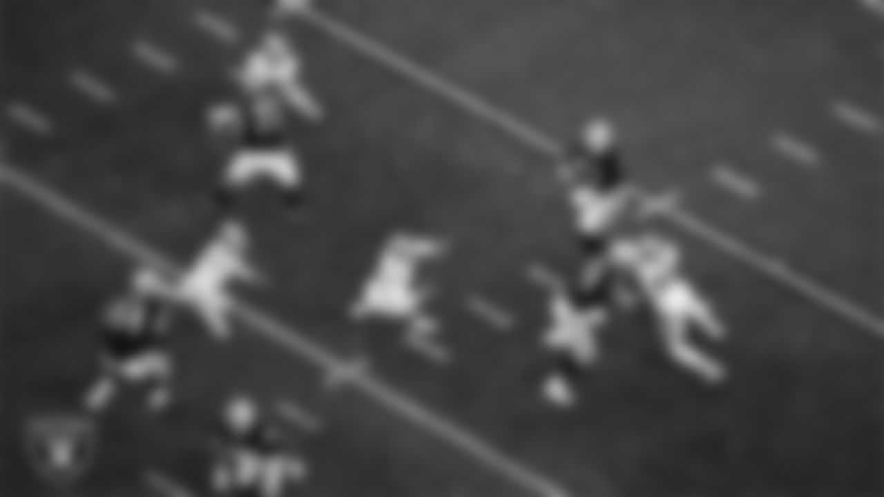 Las Vegas Raiders quarterback Jarrett Stidham (3) passes during the regular season home game against the San Francisco 49ers at Allegiant Stadium.