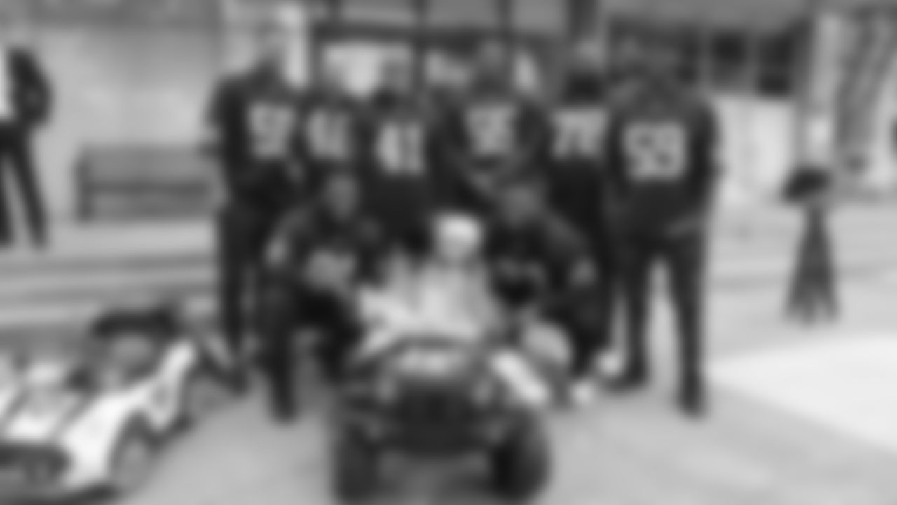 The Oakland Raiders, represented by long snapper Andrew DePaola, defensive tackle Justin Ellis, defensive tackle Maurice Hurst, guard Gabe Jackson, linebacker Marquel Lee, fullback Keith Smith, linebacker Tahir Whitehead, and linebacker Kyle Wilber, travel to UCSF Benioff Children's Hospital in Oakland to visit and interact with young patients and their families, sign autographs and take photos, Tuesday, November 13, 2018, in Oakland, California.