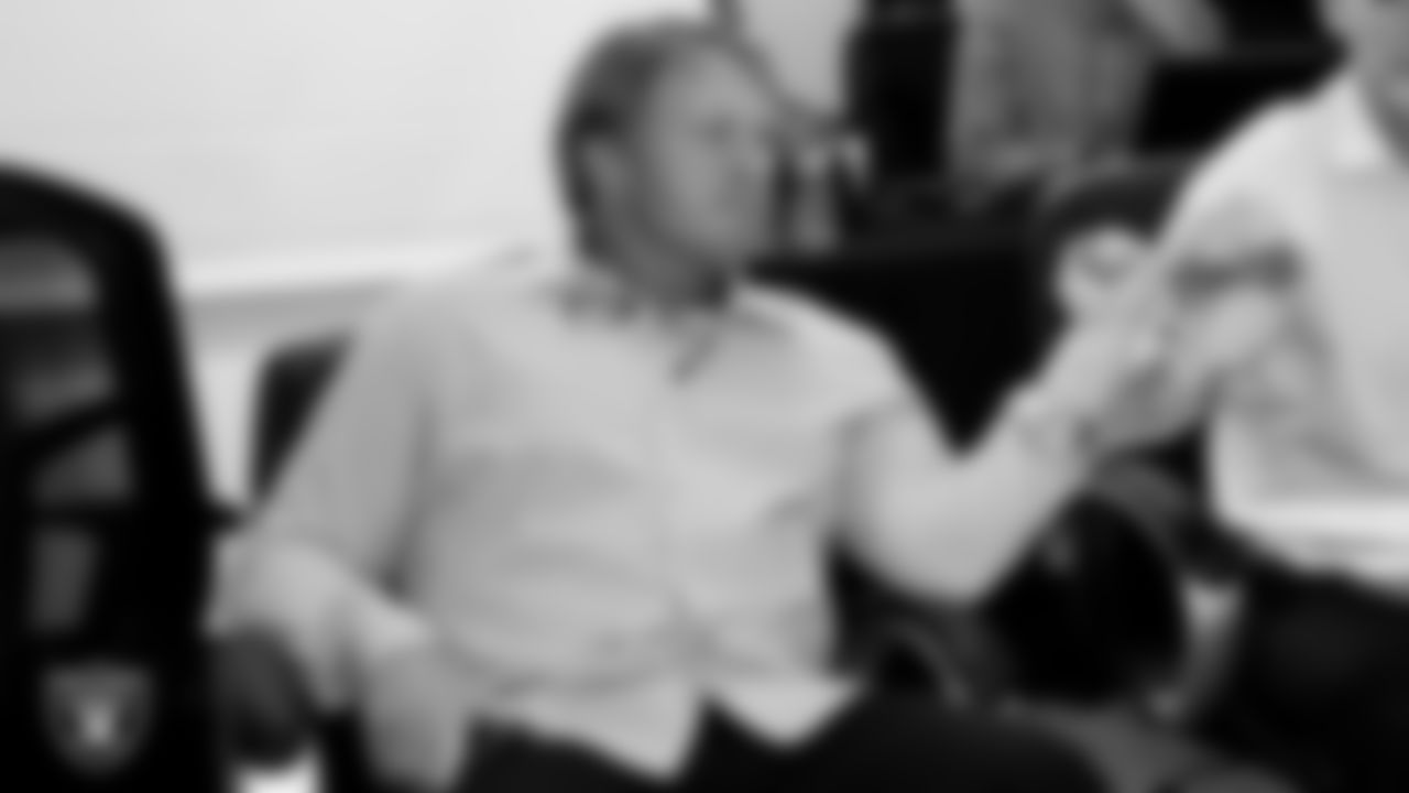 Raiders Head Coach Jon Gruden during the 2019 NFL Draft.