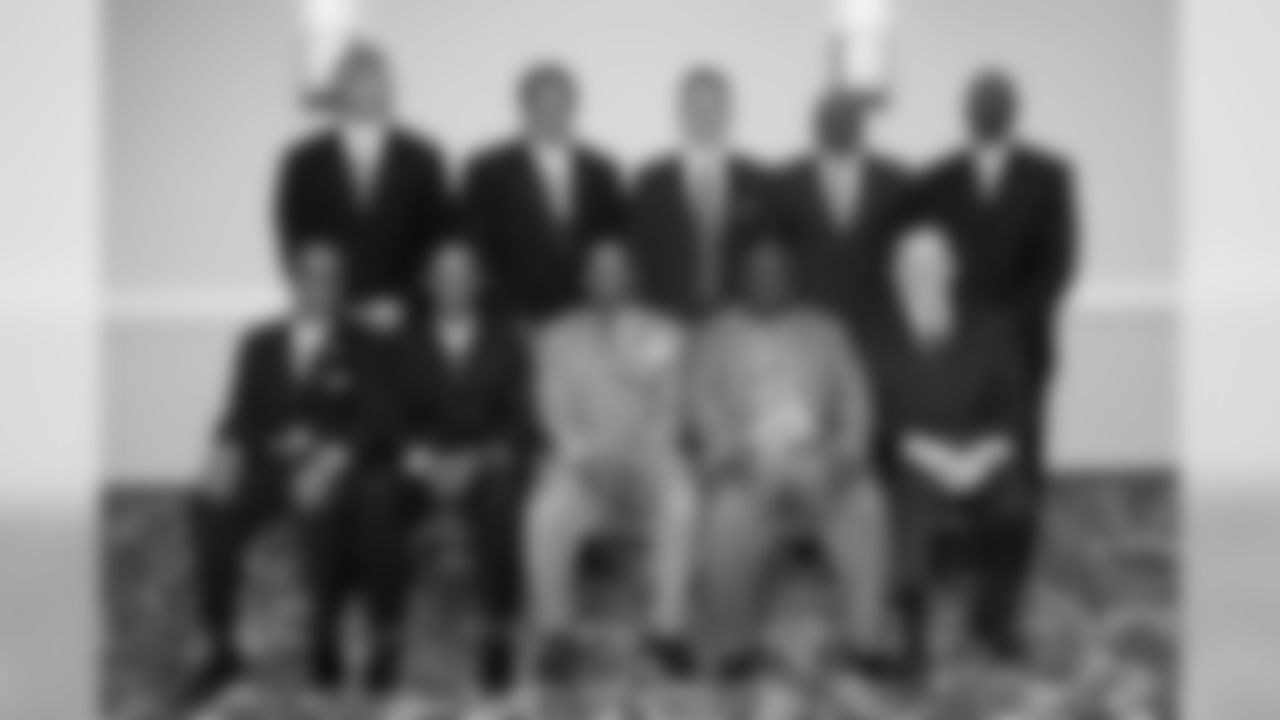 Barry Sims, Reggie McKenzie, Dennis Allen, Tim Brown, Johnny Holland, Morris Bradshaw, Willie Brown, Rock Cartwright, Kelly Skipper and Jim Otto