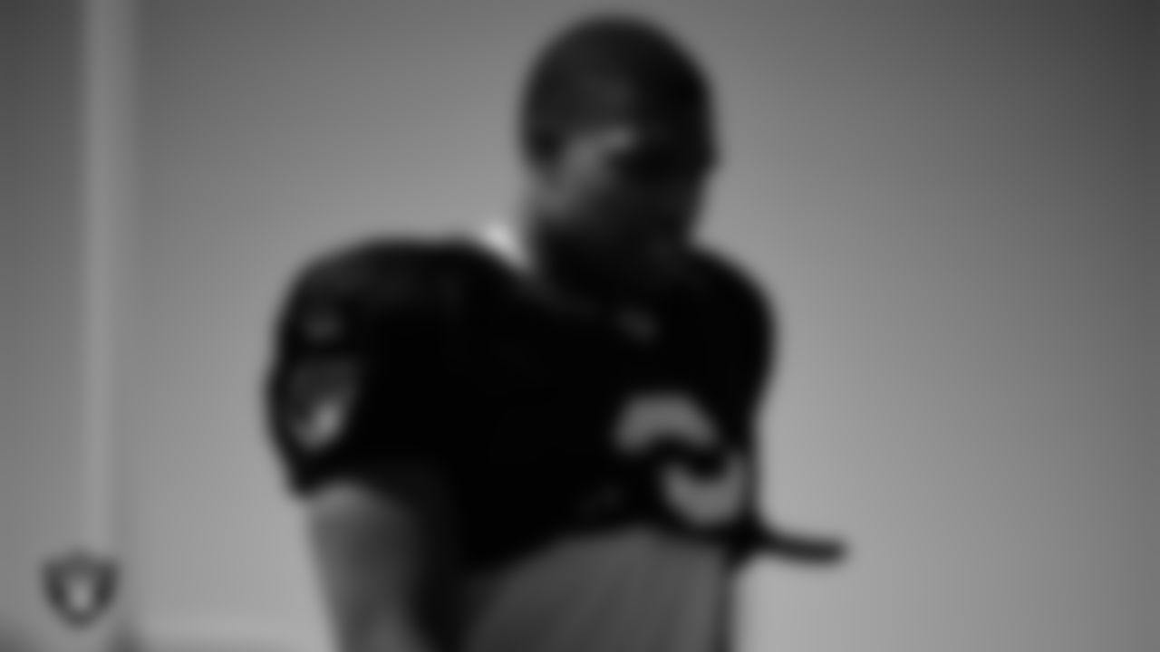 Las Vegas Raiders defensive end Tyree Wilson (9) during practice at Intermountain Health Performance Center.