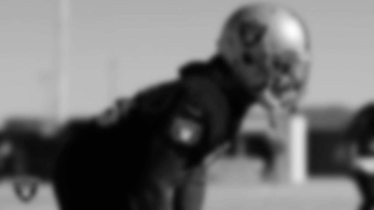 Las Vegas Raiders wide receiver Rico Gafford (10) during practice at Intermountain Healthcare Performance Center.