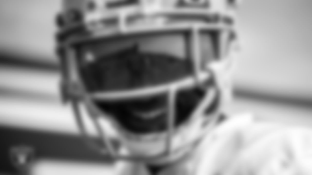 Las Vegas Raiders cornerback Trayvon Mullen (27) during practice.