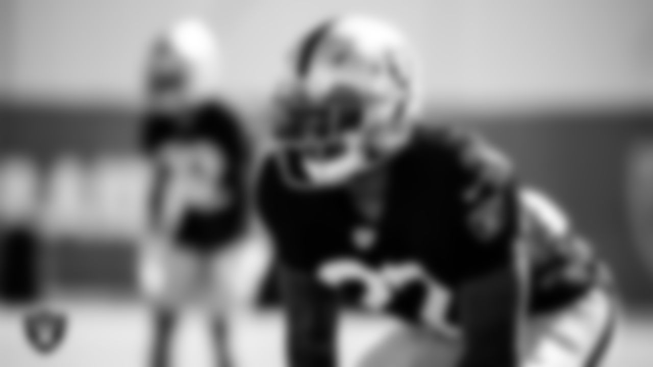 Las Vegas Raiders cornerback Keisean Nixon (22) during practice.