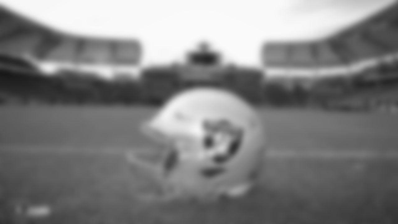 A Raiders helmet on the field before the regular season game against the Los Angeles Chargers at ROKiT Field at Dignity Health Sports Park.
