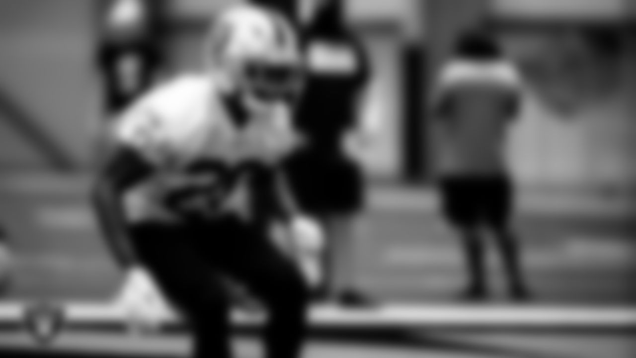Las Vegas Raiders safety Lamarcus Joyner (29) during practice.