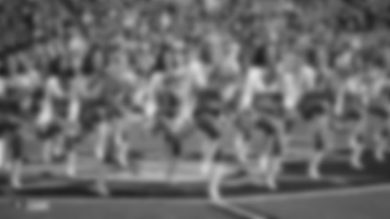 The Raiderettes on the sidelines at the Oakland Raiders game against the Los Angeles Chargers at Oakland-Alameda County Coliseum, Sunday, November 11, 2018, in Oakland, Calif. The Oakland Raiders lost 20-6.