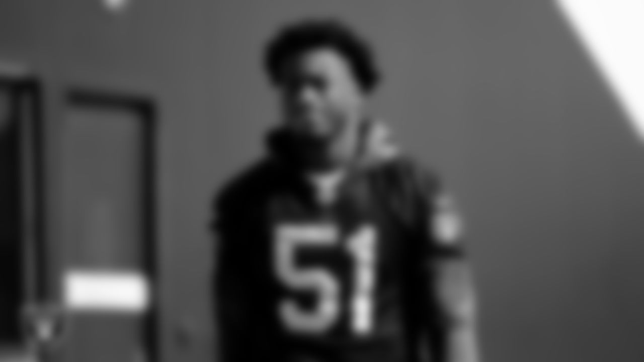 Las Vegas Raiders defensive end Malcolm Koonce (51) during practice at Intermountain Healthcare Performance Center.