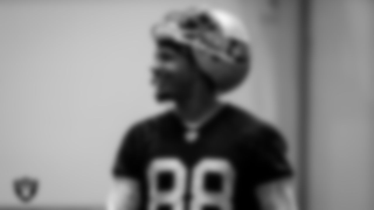 Las Vegas Raiders wide receiver Marcell Ateman (88) during practice.