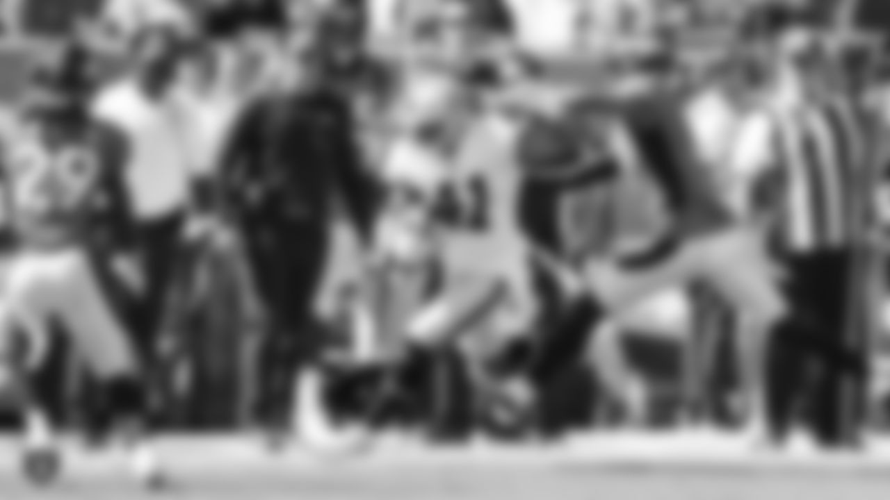 Raiders fullback Keith Smith (41) during the Oakland Raiders regular season game against the Broncos in Week 2 at Broncos Stadium at Mile High, Sunday, September 16, 2018, in Denver, Colorado.