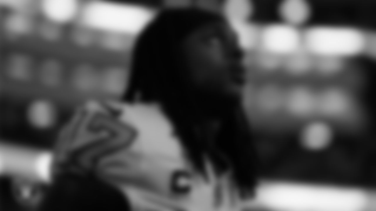 Las Vegas Raiders wide receiver Davante Adams (17) on the sidelines before the Las Vegas Raiders' regular season away game against the Los Angeles Rams at SoFi Stadium.