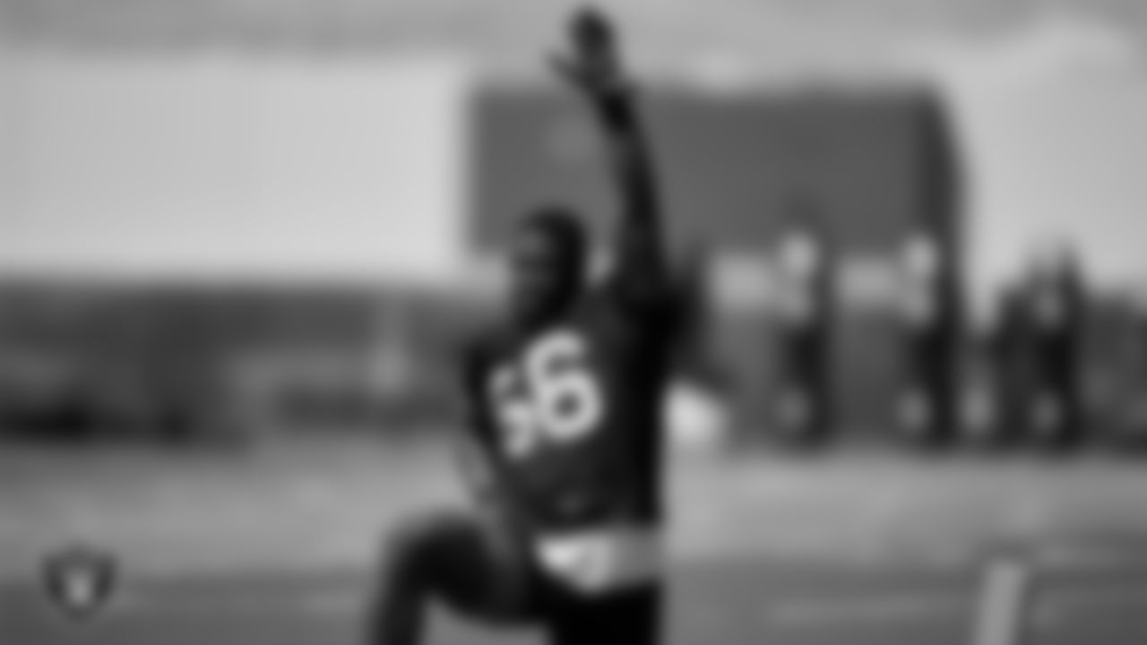 Las Vegas Raiders defensive end Gerri Green (56) during Day One of 2022 Veteran Minicamp.