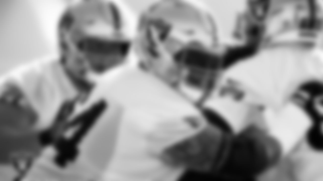 Las Vegas Raiders guard Richie Incognito (64) on the field for practice at 2021 Training Camp.