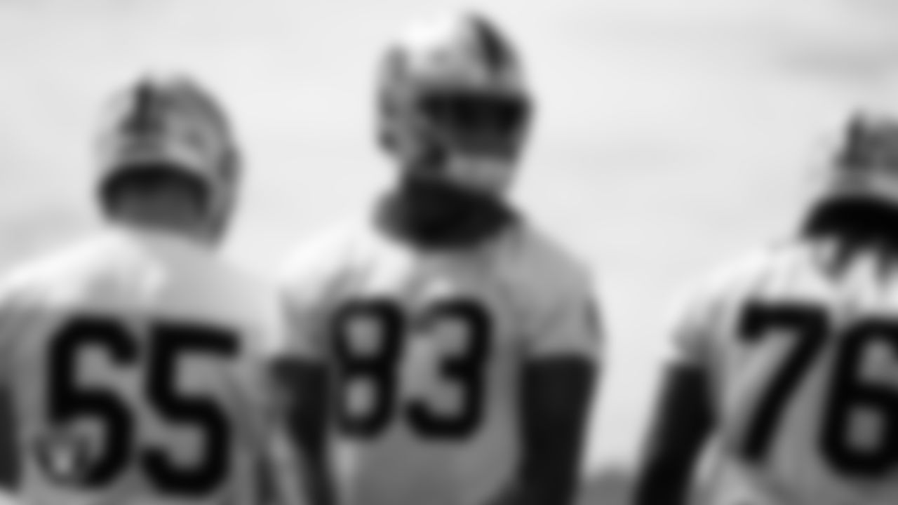 Las Vegas Raiders tight end Darren Waller (83) at an Organized Team Activity (OTA).