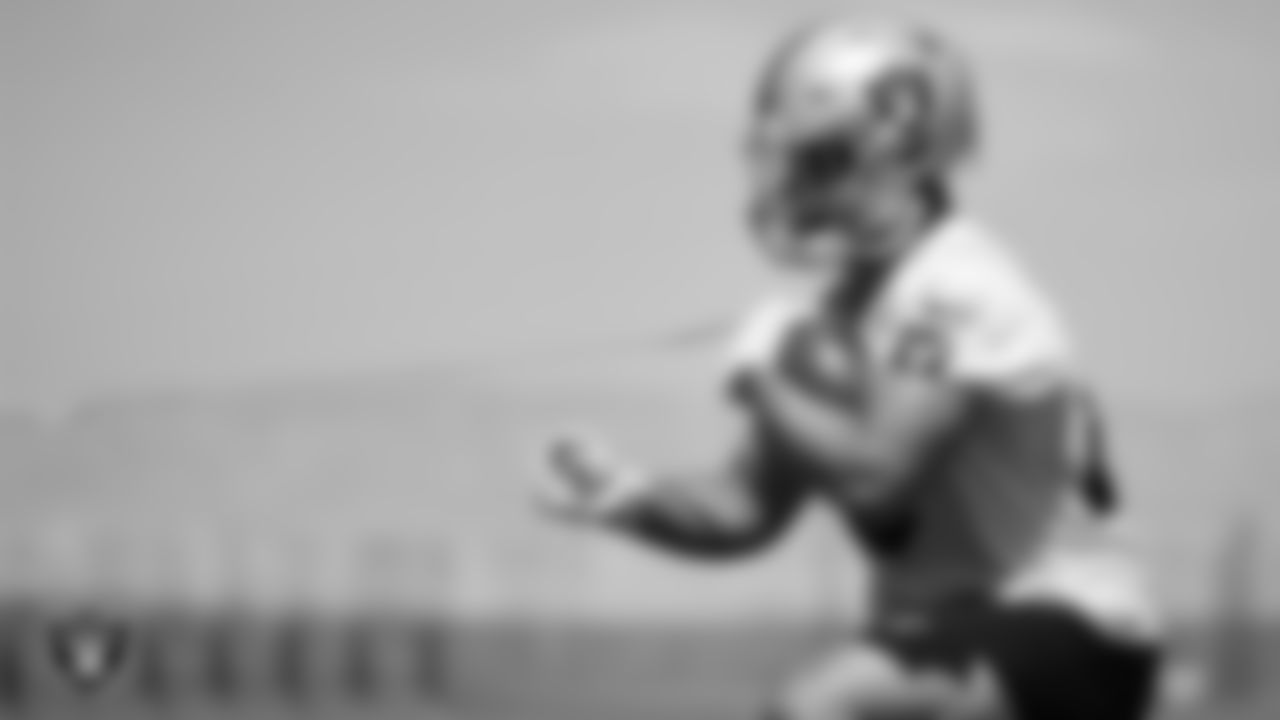 Las Vegas Raiders fullback Alec Ingold (45) at an Organized Team Activity (OTA).