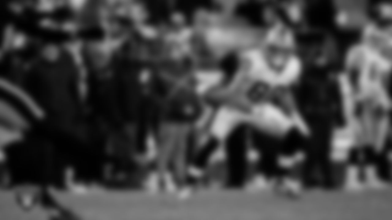 Las Vegas Raiders tight end Jesper Horsted (80) during the regular season away game against the Pittsburgh Steelers at Acrisure Stadium.