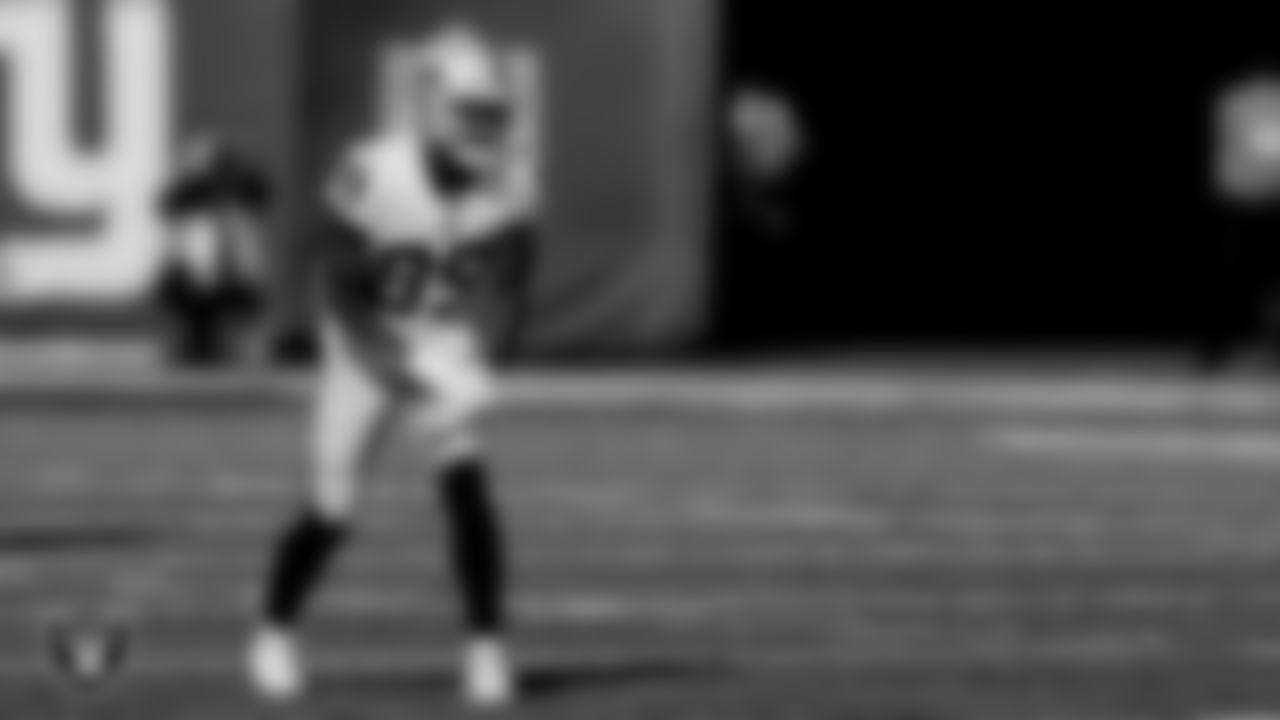 Las Vegas Raiders wide receiver Bryan Edwards (89) during the regular season away game against the New York Giants.
