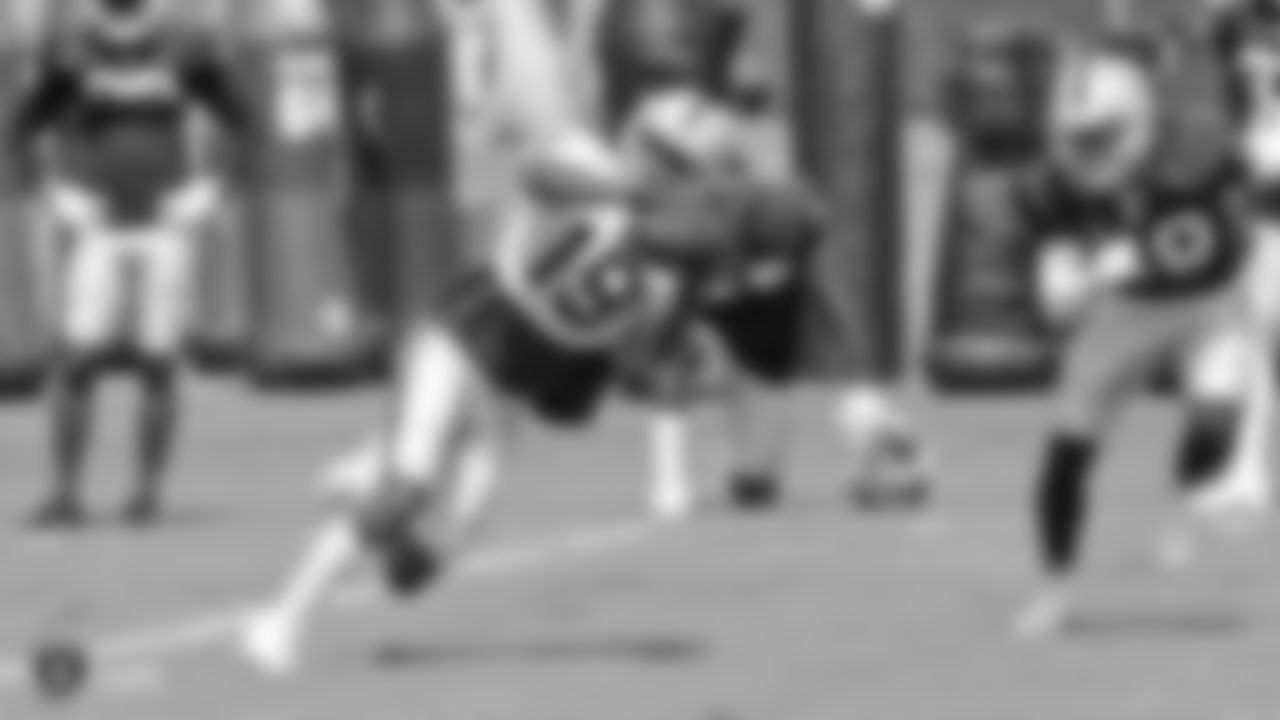 Oakland Raiders wide receiver Isaac Whitney (19) on the field for a preseason practice at the Oakland Raiders Practice Facility, Monday, August 27, 2018, in Alameda, California.