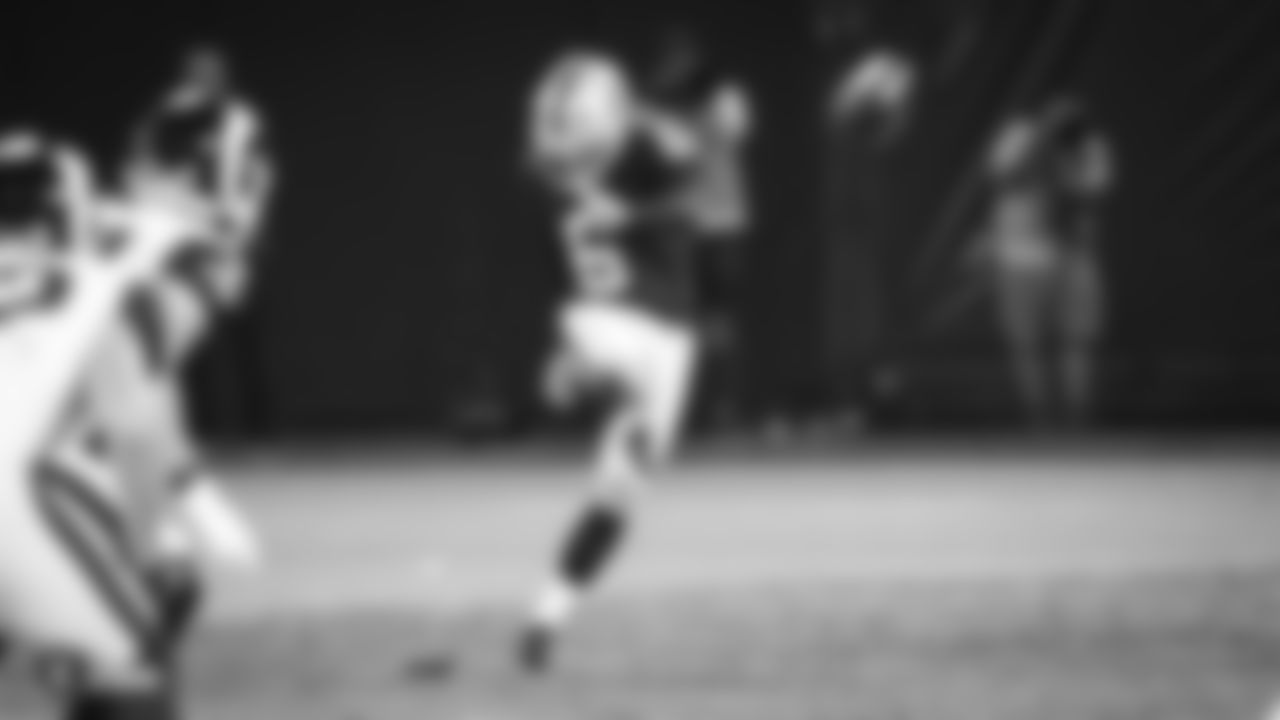 Oakland Raiders kicker Mike Nugent (6) during The Oakland Raiders regular season game against the Los Angeles Rams at Oakland-Alameda County Coliseum, Monday, September 10, 2018, in Oakland, California. The Oakland Raiders lost 33-13.