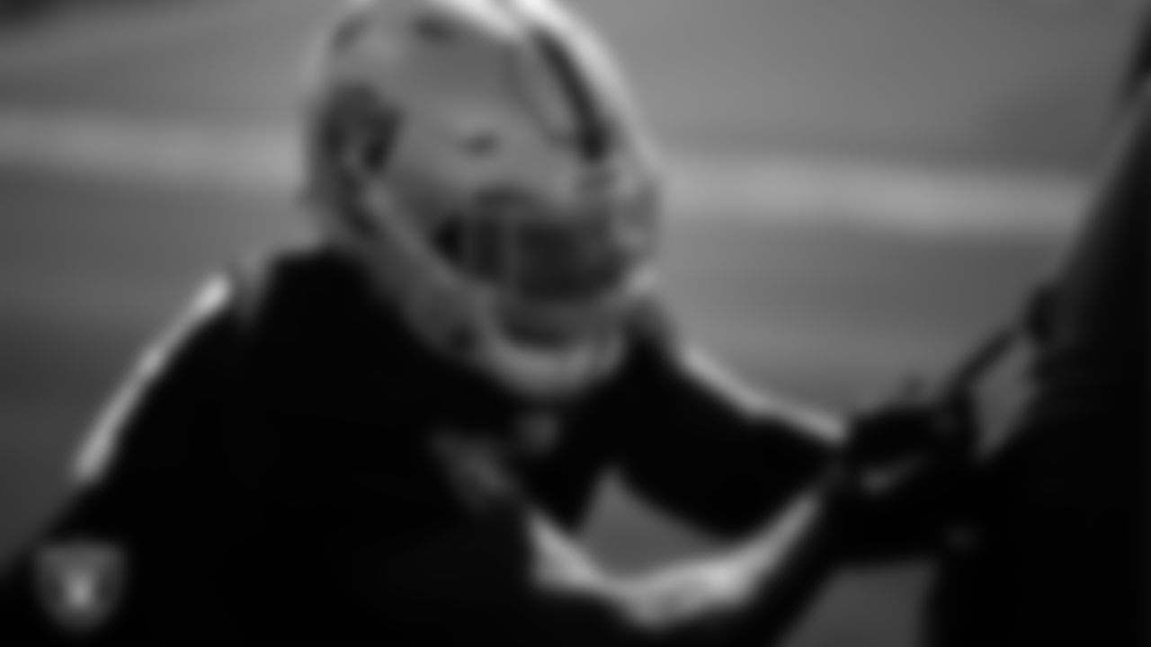 Las Vegas Raiders defensive tackle Matthew Butler (94) during practice at Intermountain Healthcare Performance Center.