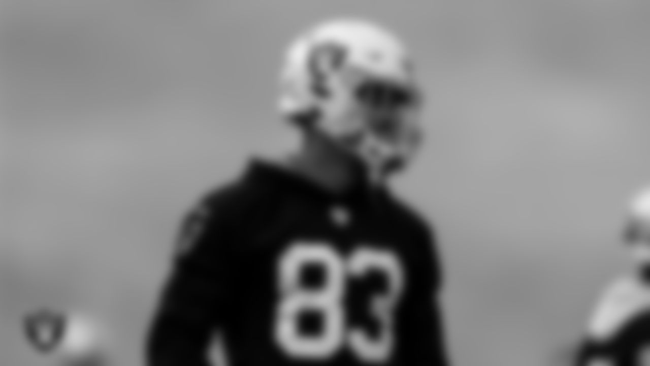 Las Vegas Raiders tight end Darren Waller (83) during practice at Intermountain Healthcare Performance Center.