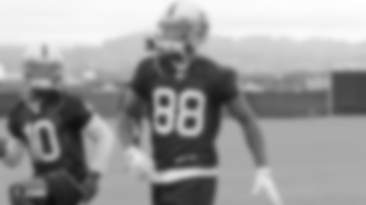 Raiders wide receiver Marcell Ateman (88) on the field for practice.