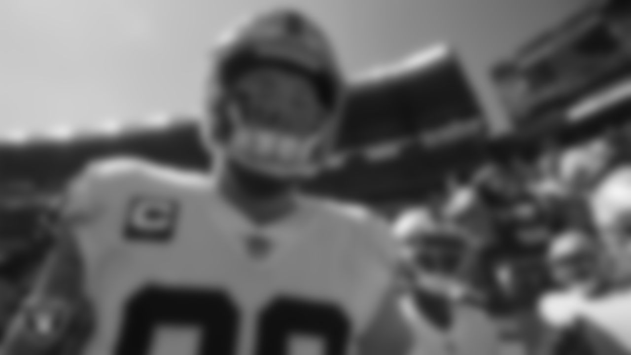 Las Vegas Raiders defensive end Maxx Crosby (98) waits to be introduced onto the field before the regular season away game against the Pittsburgh Steelers.
