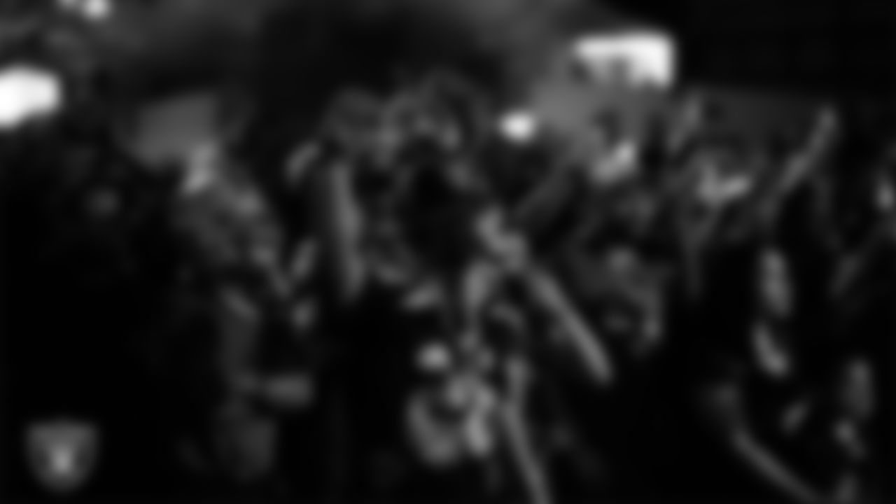 Las Vegas Raiders fans during the Raider Nation Fan Fest 2022.