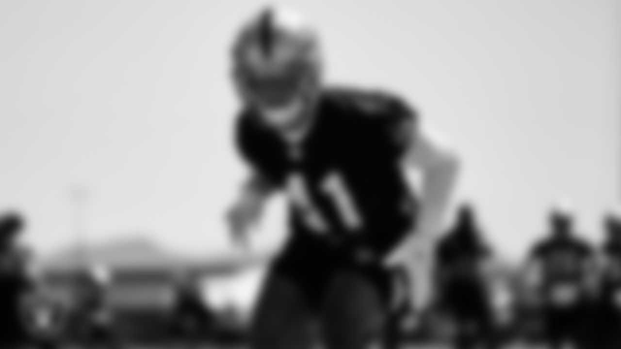 Las Vegas Raiders cornerback TJ Morrison (41) at an Organized Team Activity (OTA).