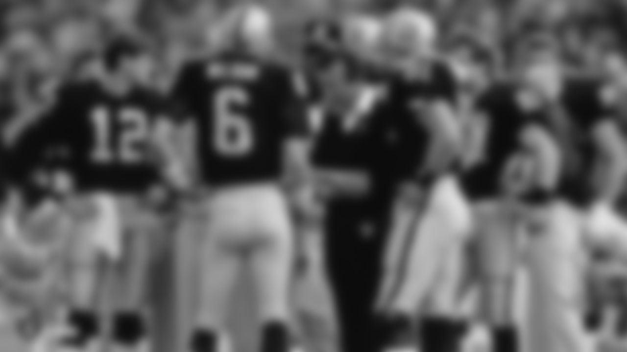 Tom Flores began his career as the first quarterback to don the Silver and Black. He went on to coach two Super Bowl winning seasons for the Raiders in 1981 and 1984.