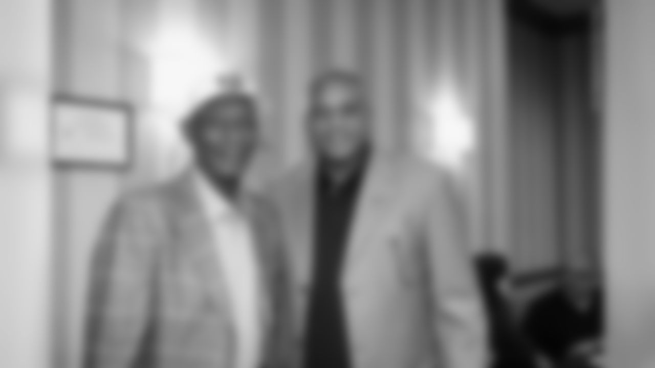 Hall of Famer Willie Brown with Olympic gold medalist Tommie Smith
