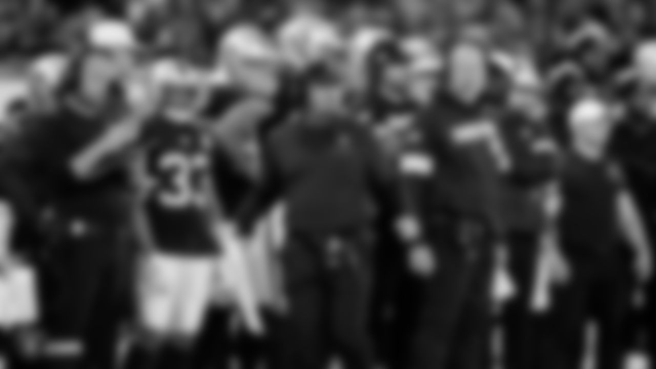 Oakland Raiders Head Coach Jon Gruden on the sideline during the game against the Chicago Bears at Tottenham Hotspur Stadium.