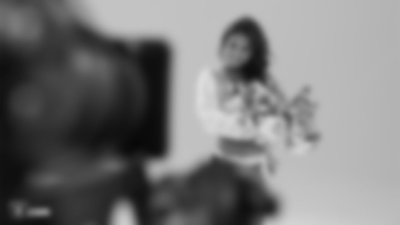 Raiderette Kristina during their media day shoots.