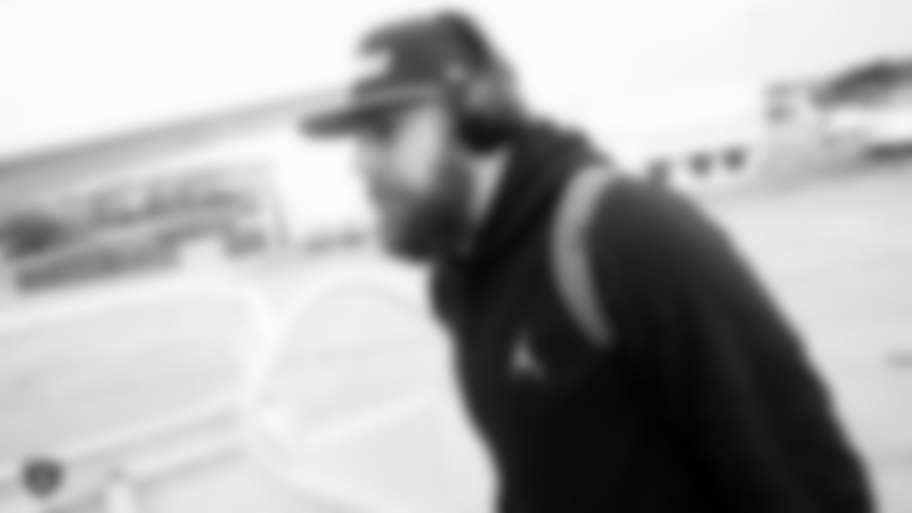 The Raiders depart for the game against the Los Angeles Chargers.