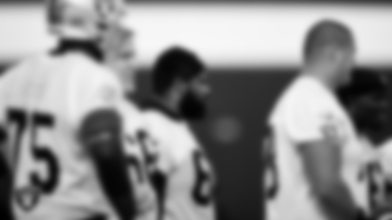 Las Vegas Raiders guard Jordan Simmons (60) during practice at Intermountain Healthcare Performance Center.