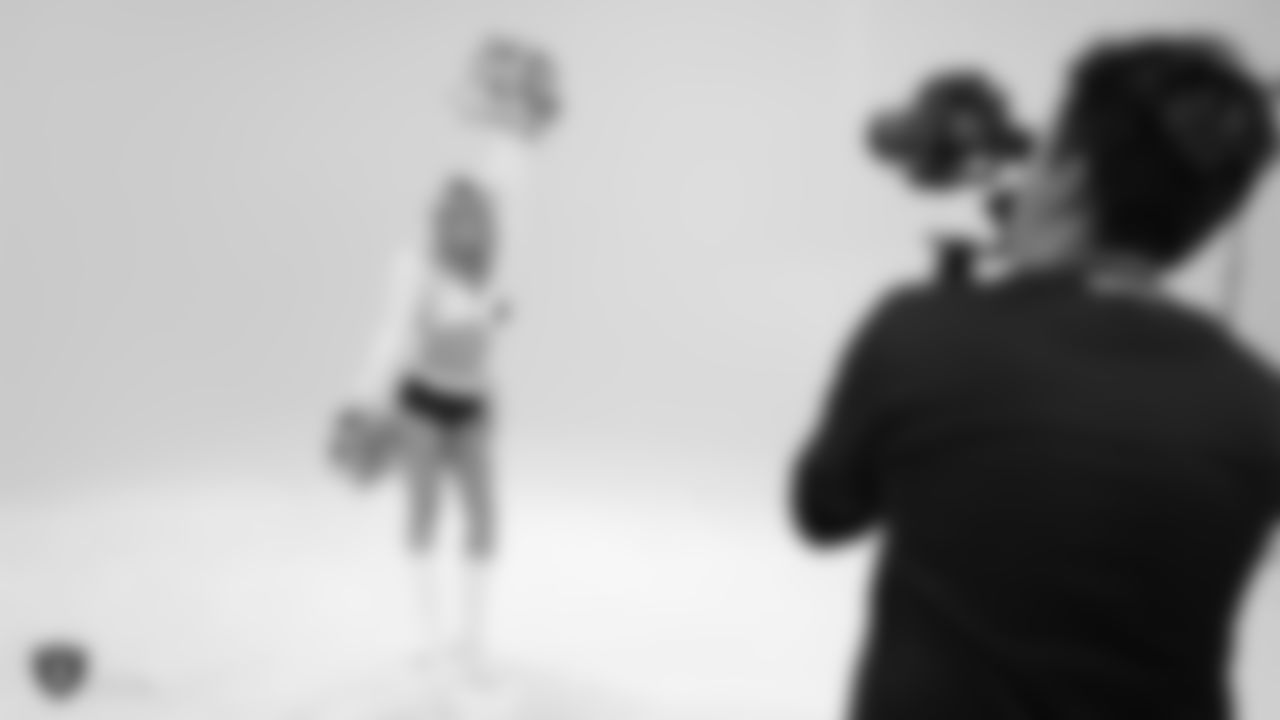 Raiderette Taylor during their media day shoots.