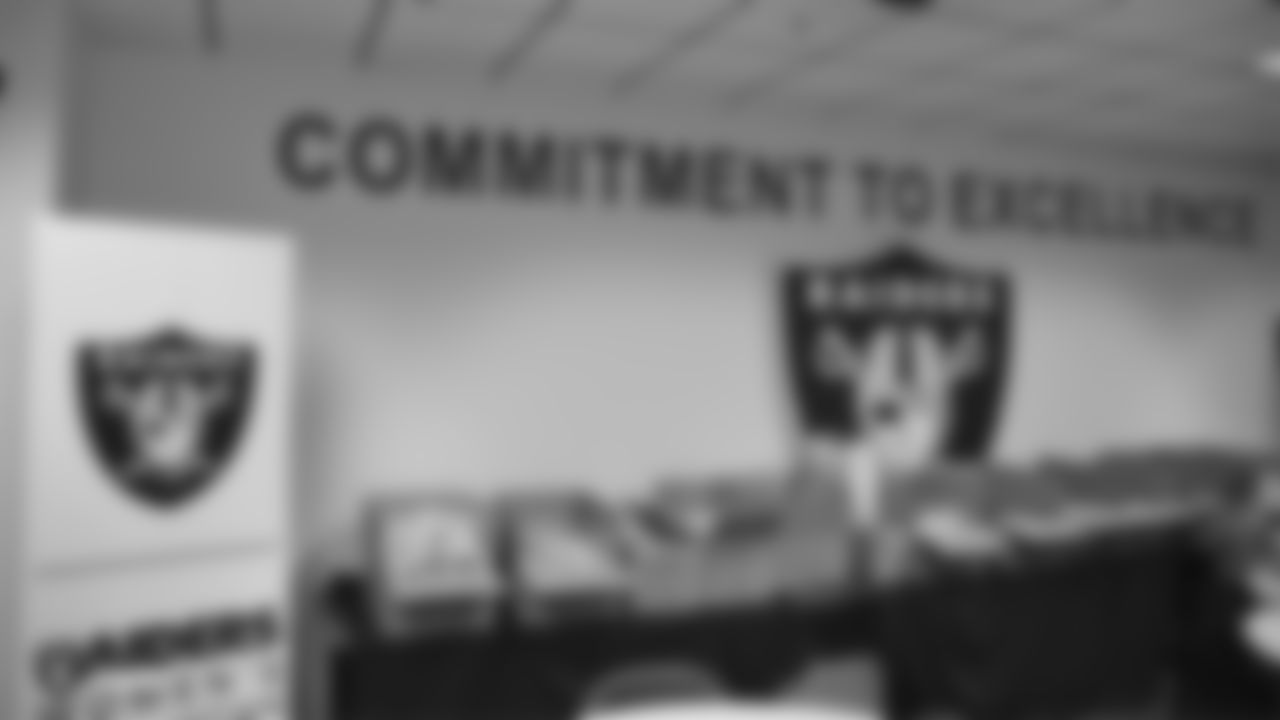 The Raiders Women's Association teamed up with Pledge to Humanity by making and packaging sandwiches and toiletry packs for the underserved in the Oakland community at the Oakland Raiders Practice Facility, Saturday, November 24, 2018, in Alameda, California.