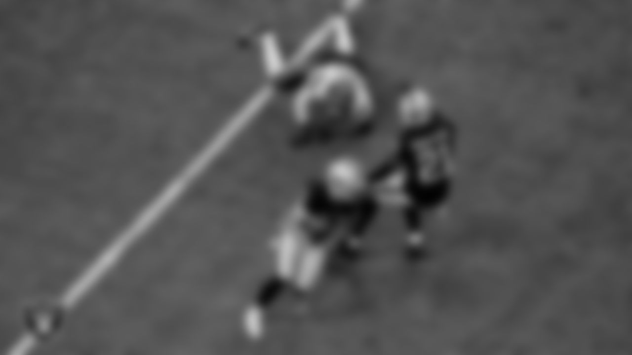 Las Vegas Raiders wide receiver Hunter Renfrow (13) and cornerback Amik Robertson (21) during the regular season home game against the Cincinnati Bengals.