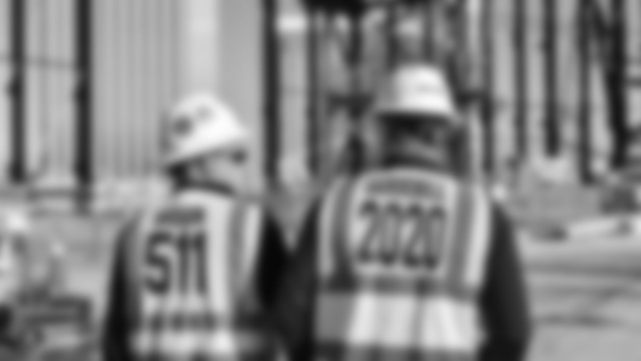 NFL Commissioner Roger Goodell visited Allegiant Stadium to see an update on the progress and take a tour of the construction site with Owner Mark Davis and President Marc Badain.