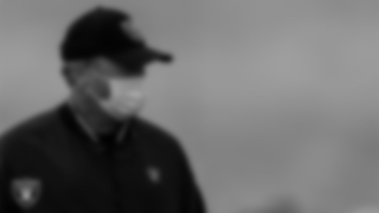 Las Vegas Raiders Head Coach Jon Gruden during practice at Intermountain Healthcare Performance Center.