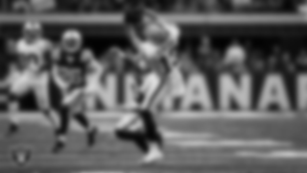 Las Vegas Raiders wide receiver Hunter Renfrow (13) makes a catch during the regular season away game against the Indianapolis Colts.