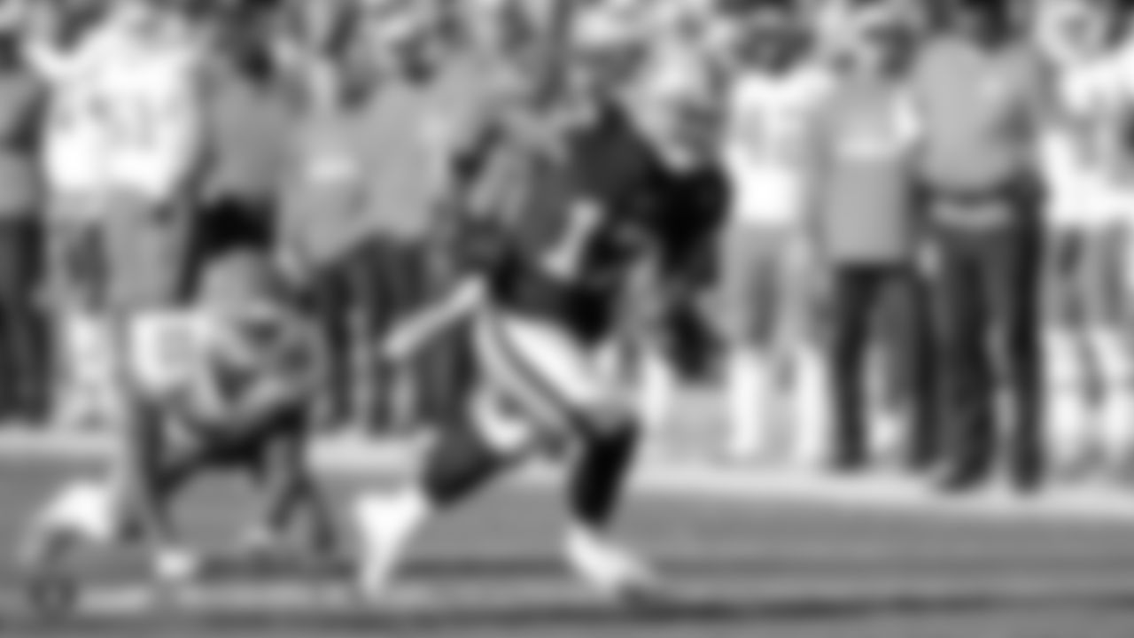 Oakland Raiders wide receiver and return specialist Dwayne Harris (17) during the Oakland Raiders regular season game against the Kansas City Chiefs at Oakland-Alameda County Coliseum, Sunday, December 2, 2018, in Alameda, California. The Oakland Raiders lost 40-33.