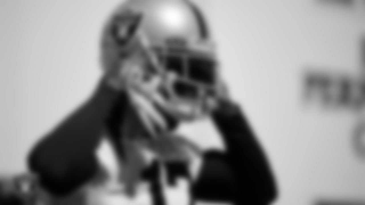 Las Vegas Raiders wide receiver Davante Adams (17) during practice at The Greenbrier Sports Performance Center.