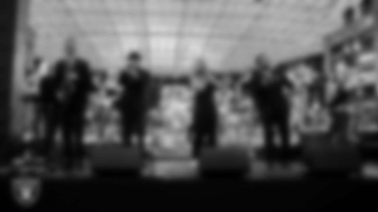 The Raiders House Band preforms during during a Thank You, First Responders night.
